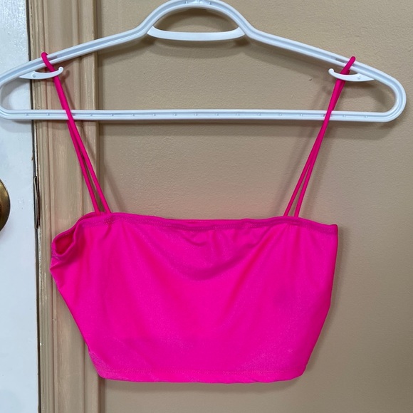 never been worn, medium, pink crop top - Picture 1 of 1